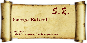 Sponga Roland névjegykártya