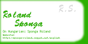 roland sponga business card